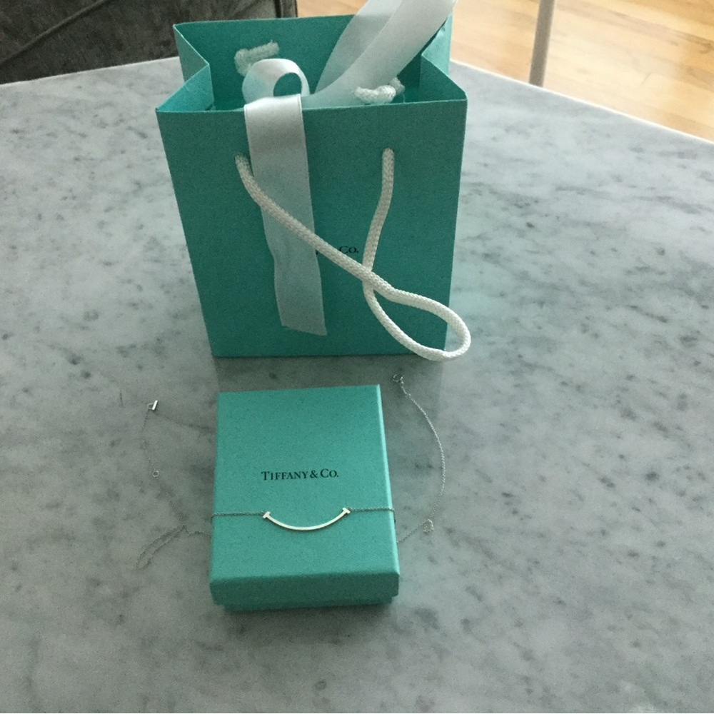 Tiffany & Co., Sterling silver T Smile Pendant, NWT